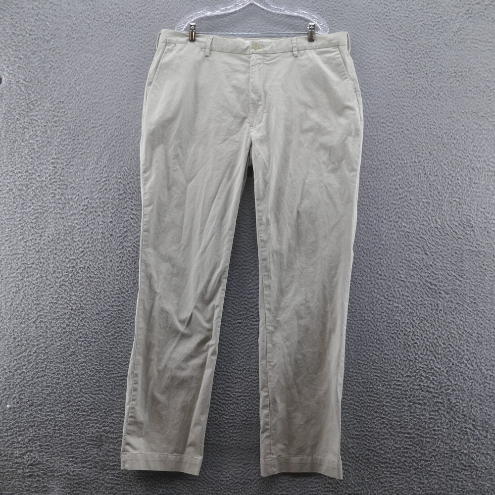 Polo Ralph Lauren Mens Chino Pants 42Tx36* Beige Straight Leg Classic Fit Flex
